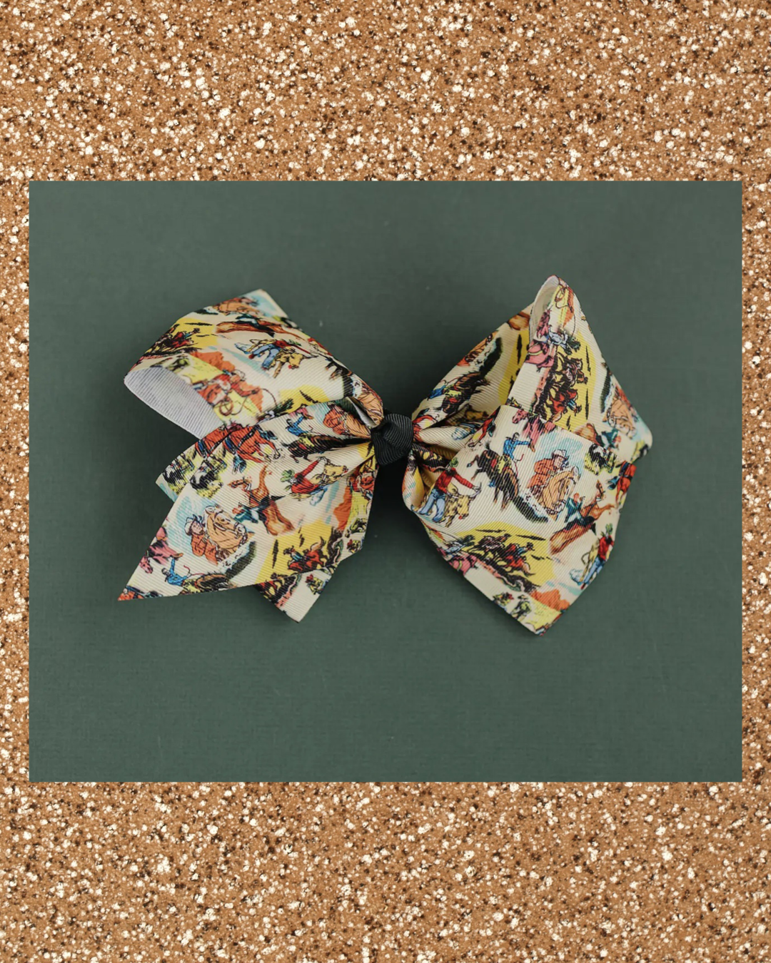 Western Cowboy 7” Grosgrain Hair Bow